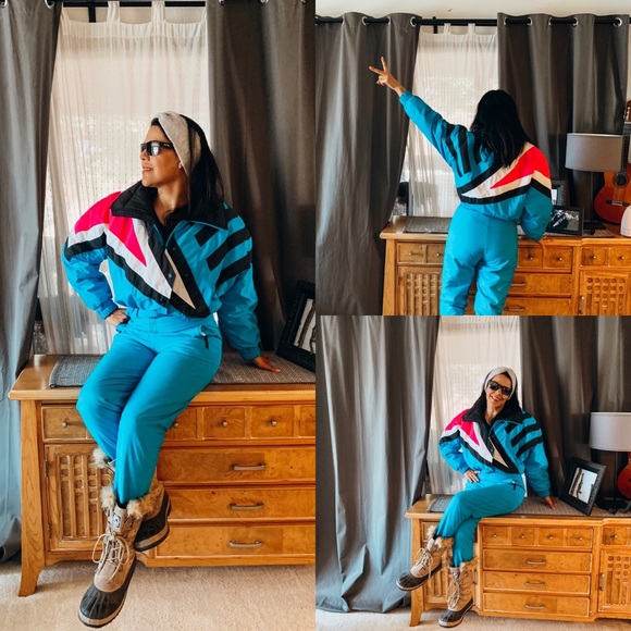 VINTAGE 80’s 90’s SKI SUIT SNOWSUIT TYROLIA -RARE. - Picture 8 of 8